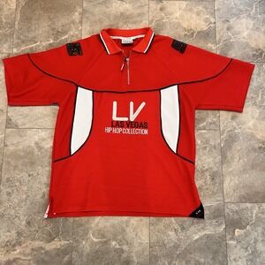 VTG‎ Las Vegas Hip Hop Alternative Collection XXL Red 1/4 Zip Collared 2001 Club